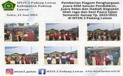 Pembagian Raport Semester Genap & Pemberian Penghargaan Juara