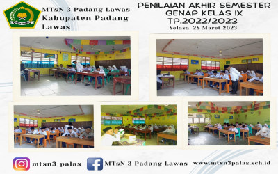 Penilaian Akhir Semester Genap Kelas IX TP. 2022-2023 Genap